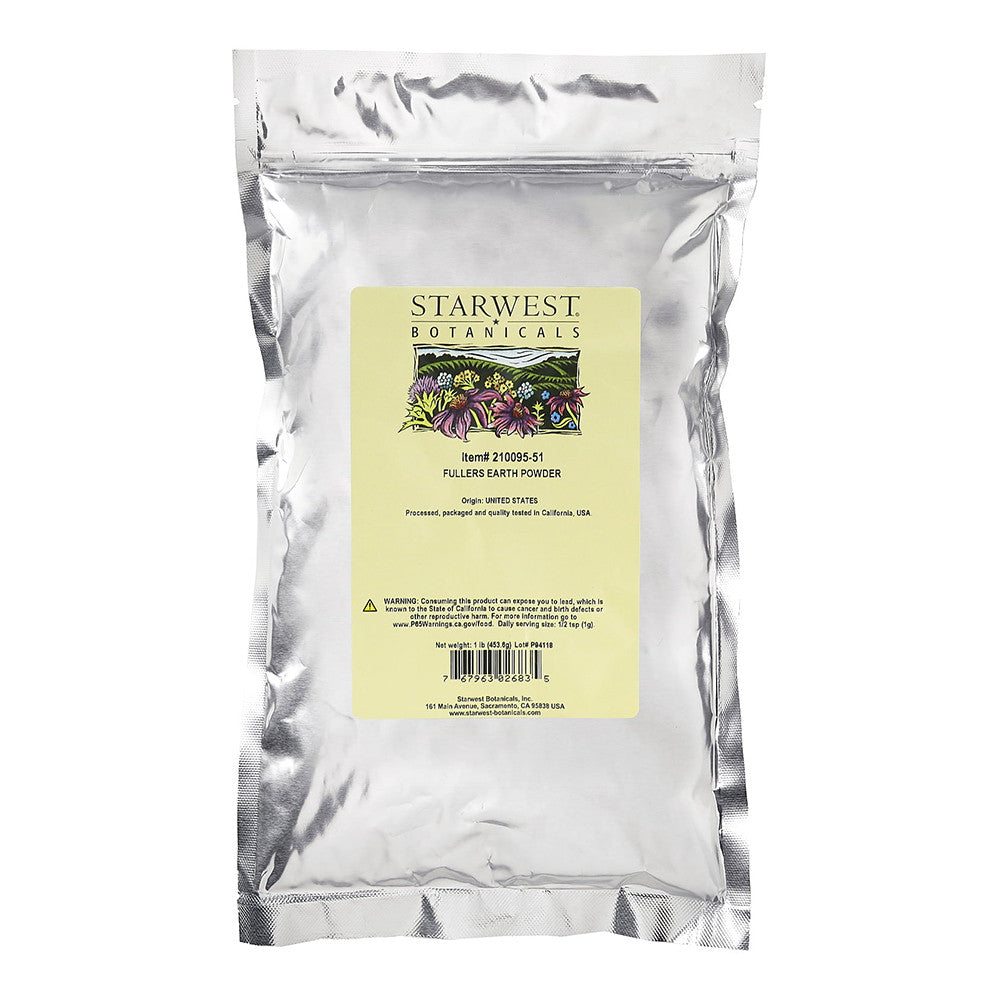 Starwest Botanicals Fullers Earth Powder, 16 Oz